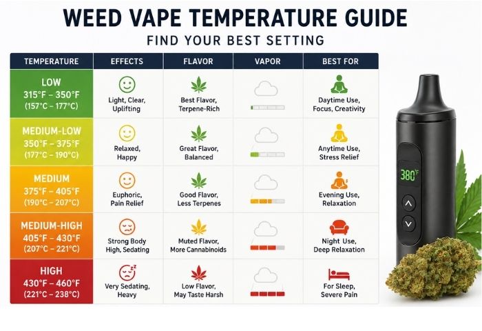 Weed Vape Temperature Guide